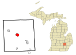 Livingston County Michigan Incorporated and Unincorporated areas Howell Highlighted